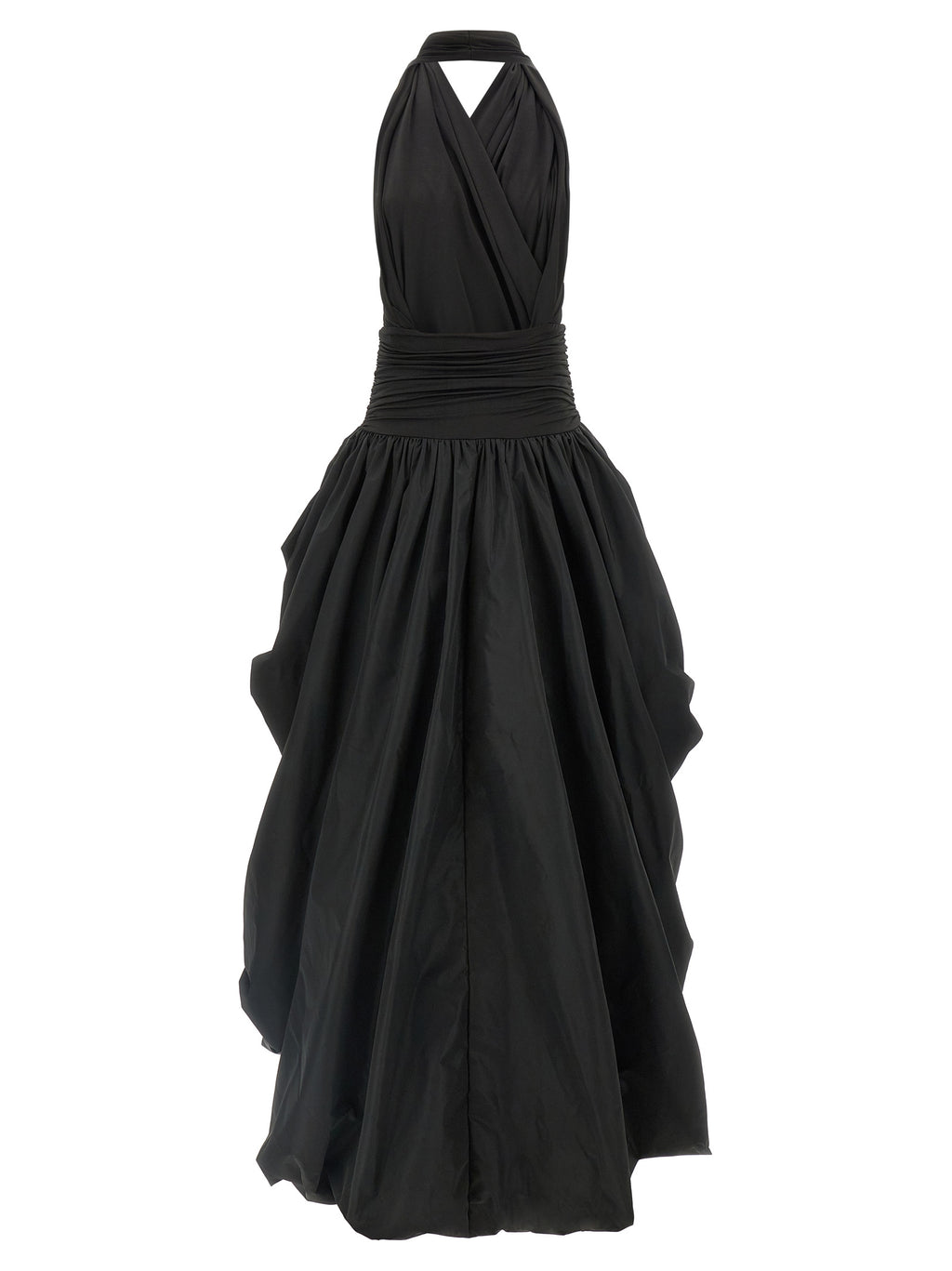 The Andamane Black Polyester Long Dress