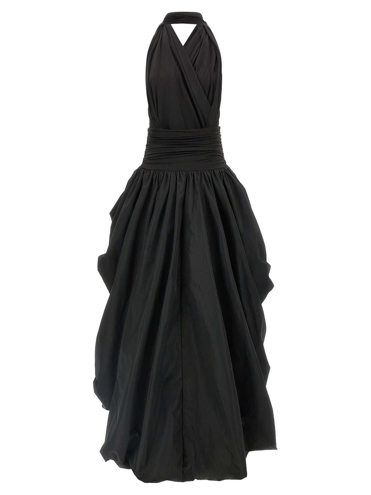 The Andamane Black Polyester Long Dress