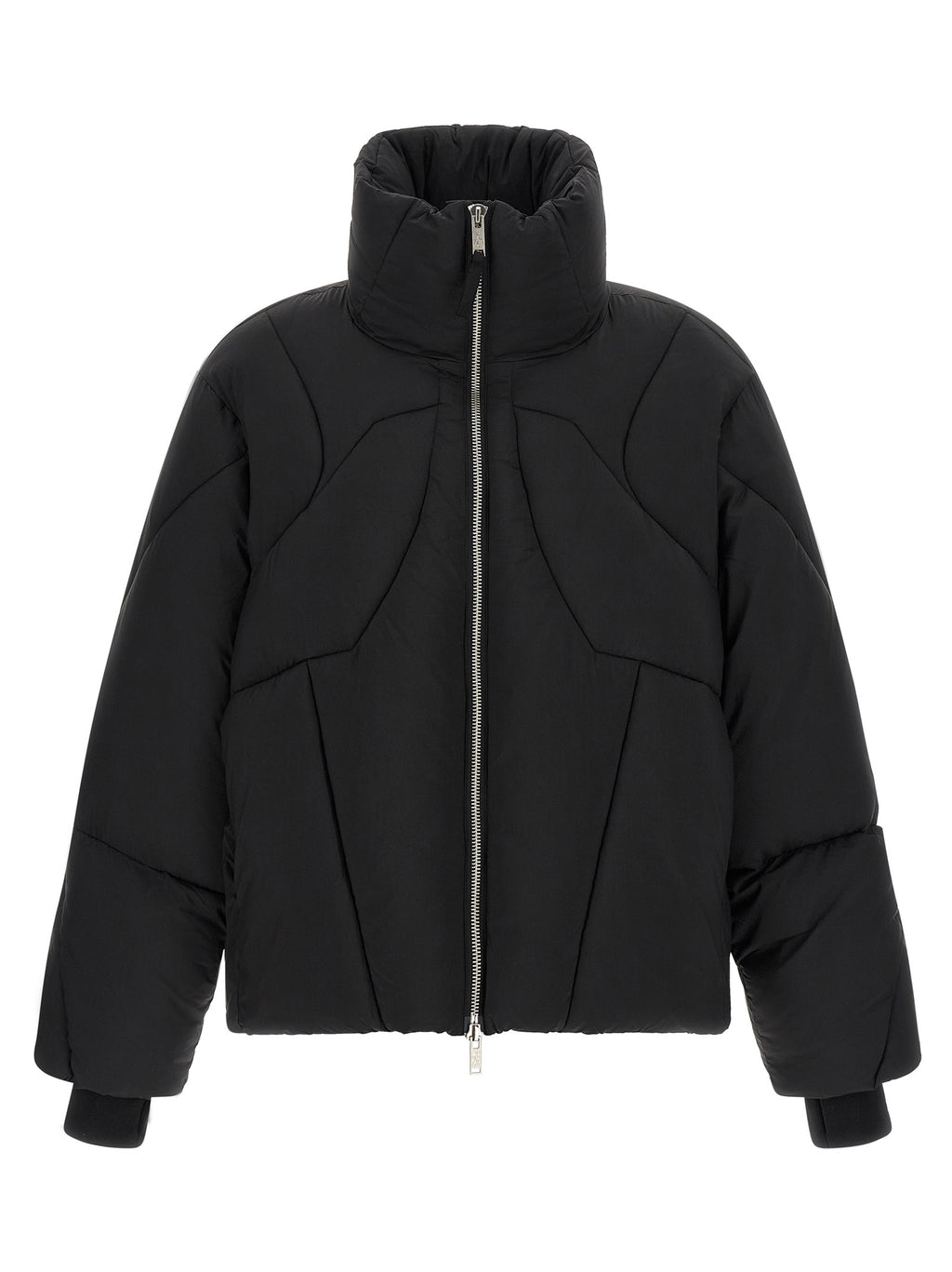 Thom Krom Black Nylon Full-Length Jacket