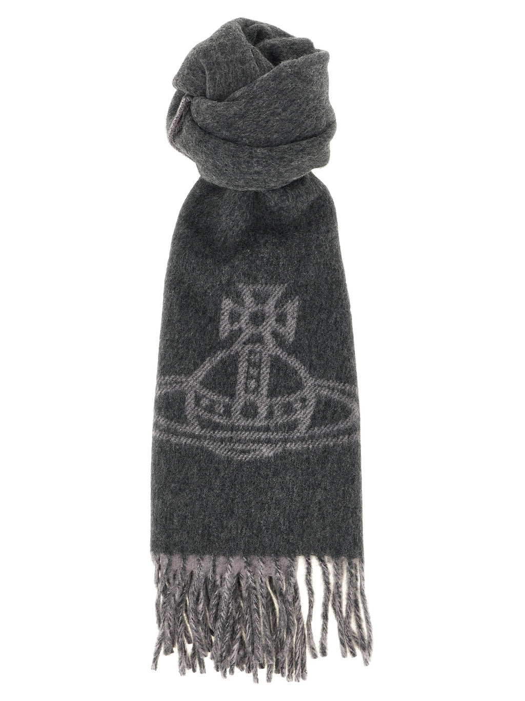 Vivienne Westwood Gray Wool Scarf