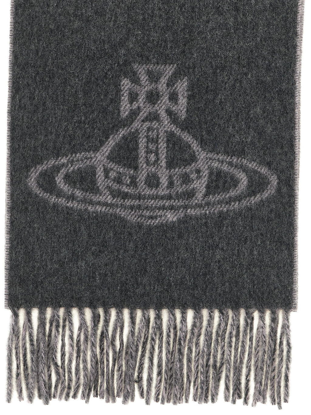 Vivienne Westwood Gray Wool Scarf