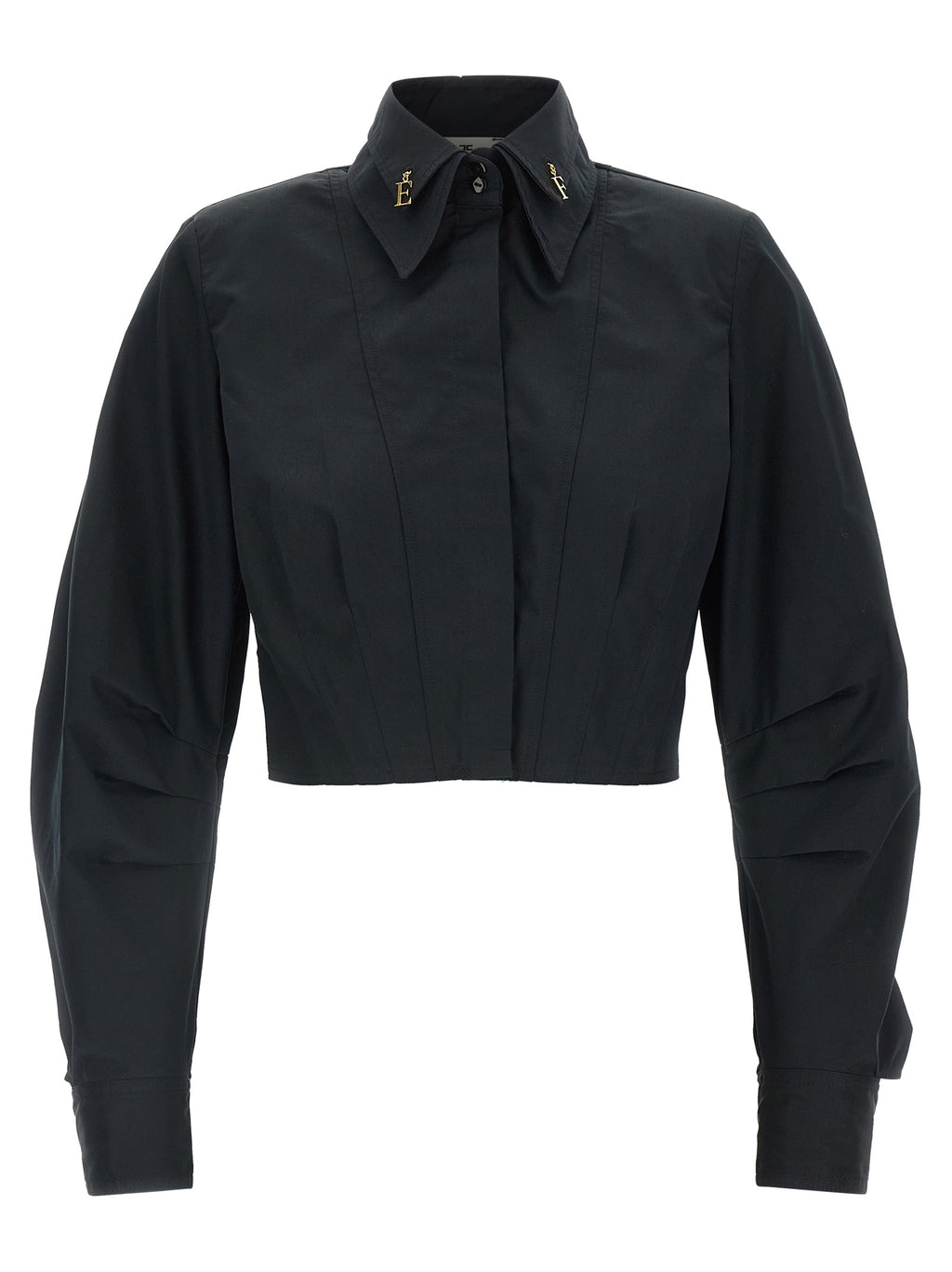Elisabetta Franchi Black Cotton Blouse