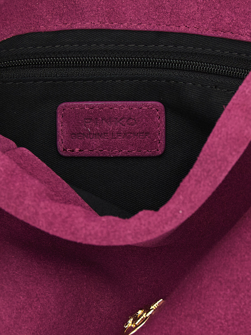 PINKO Purple Lambskin Clutch Bag