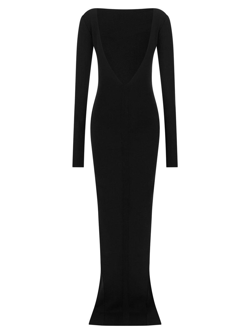 Rick Owens Black Viscose Long Dress