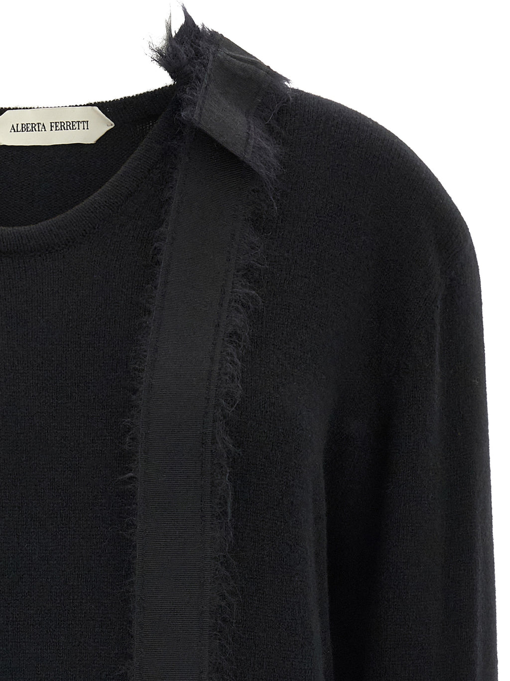 Alberta Ferretti Black Cashmere Cardigan