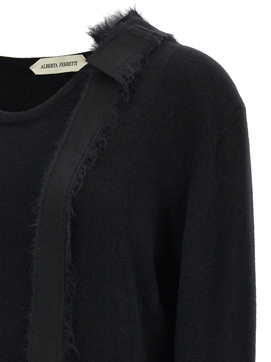 Alberta Ferretti Black Cashmere Cardigan