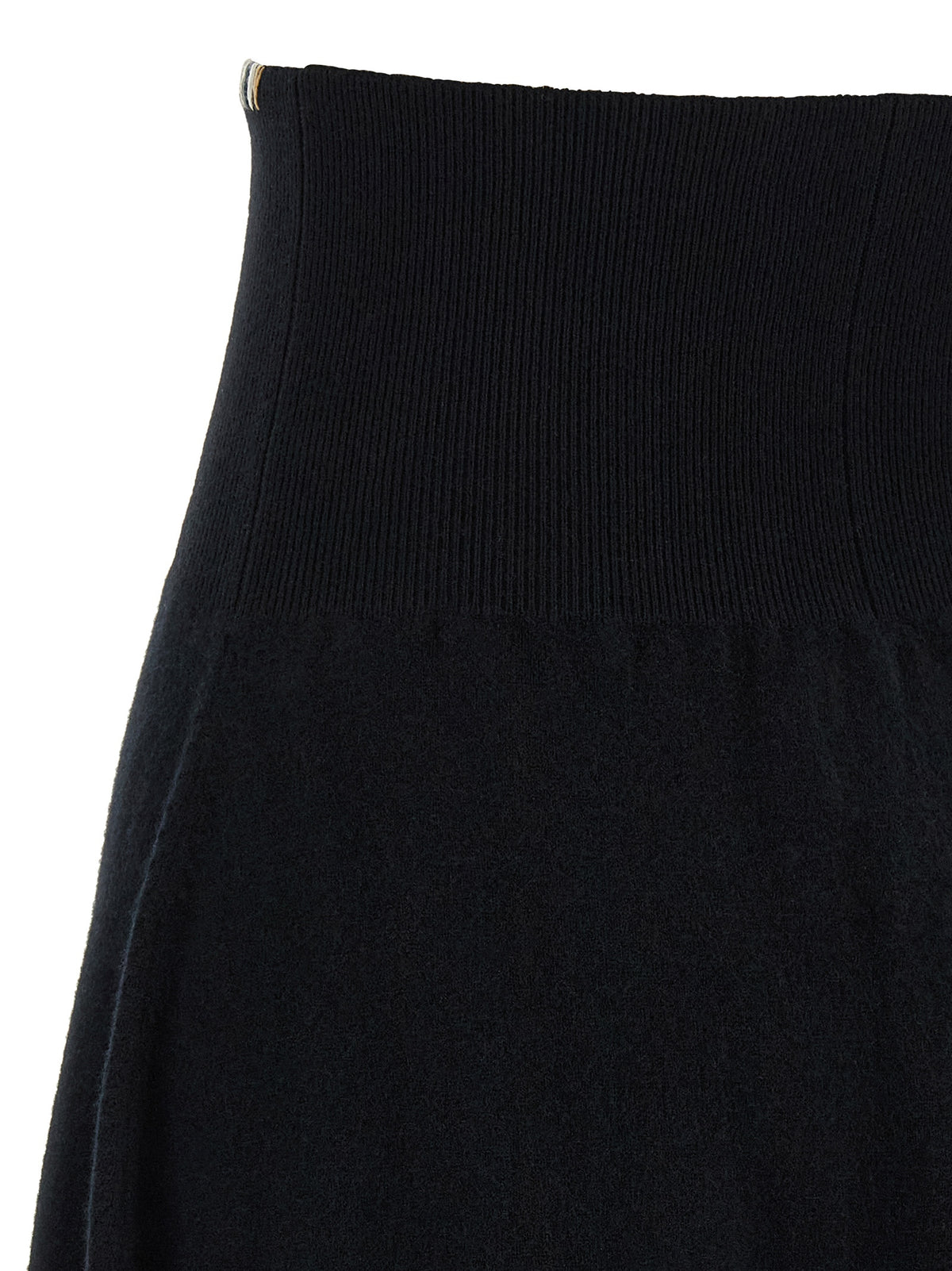 Extreme Cashmere Black Cashmere Midi Skirt