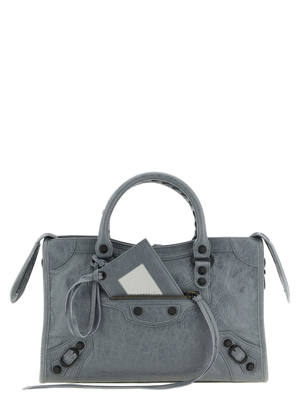 Balenciaga Gray Lamb Leather Handbag