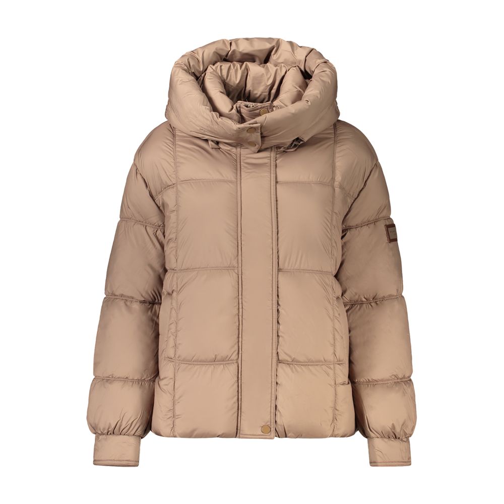 Pepe Jeans Brown Polyester Women's Jacket