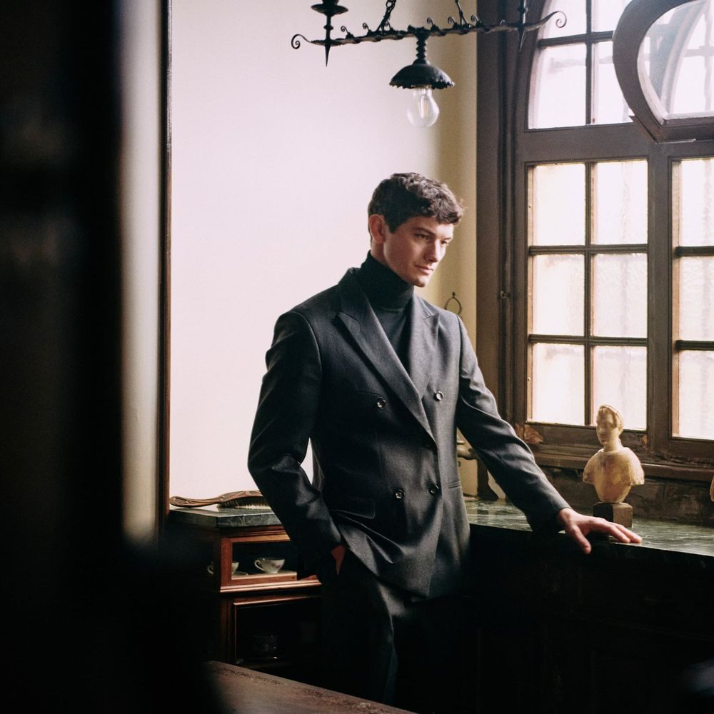 Autore Gray Wool Full-Length Jacket