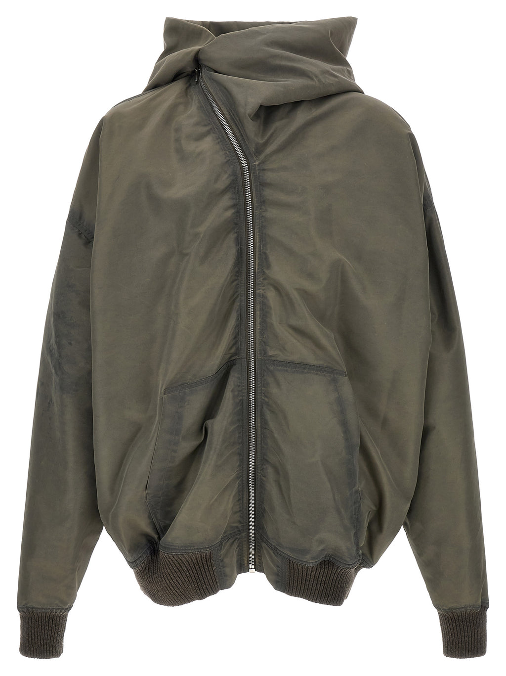 Rick Owens Gray Nylon Shell Jacket