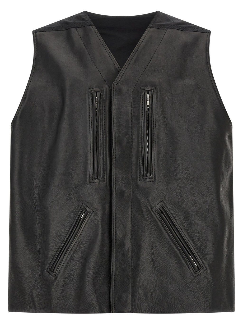 Rick Owens Black Calfskin Leather Jacket