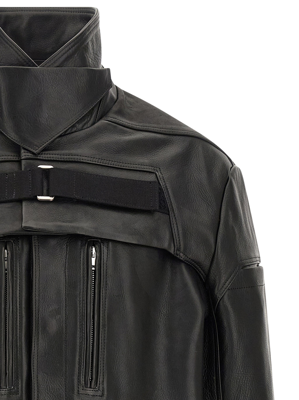 Rick Owens Black Calfskin Leather Jacket