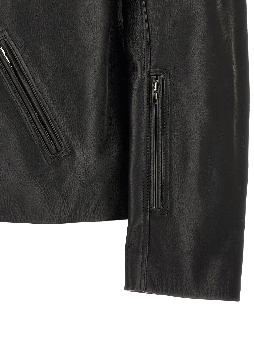Rick Owens Black Calfskin Leather Jacket