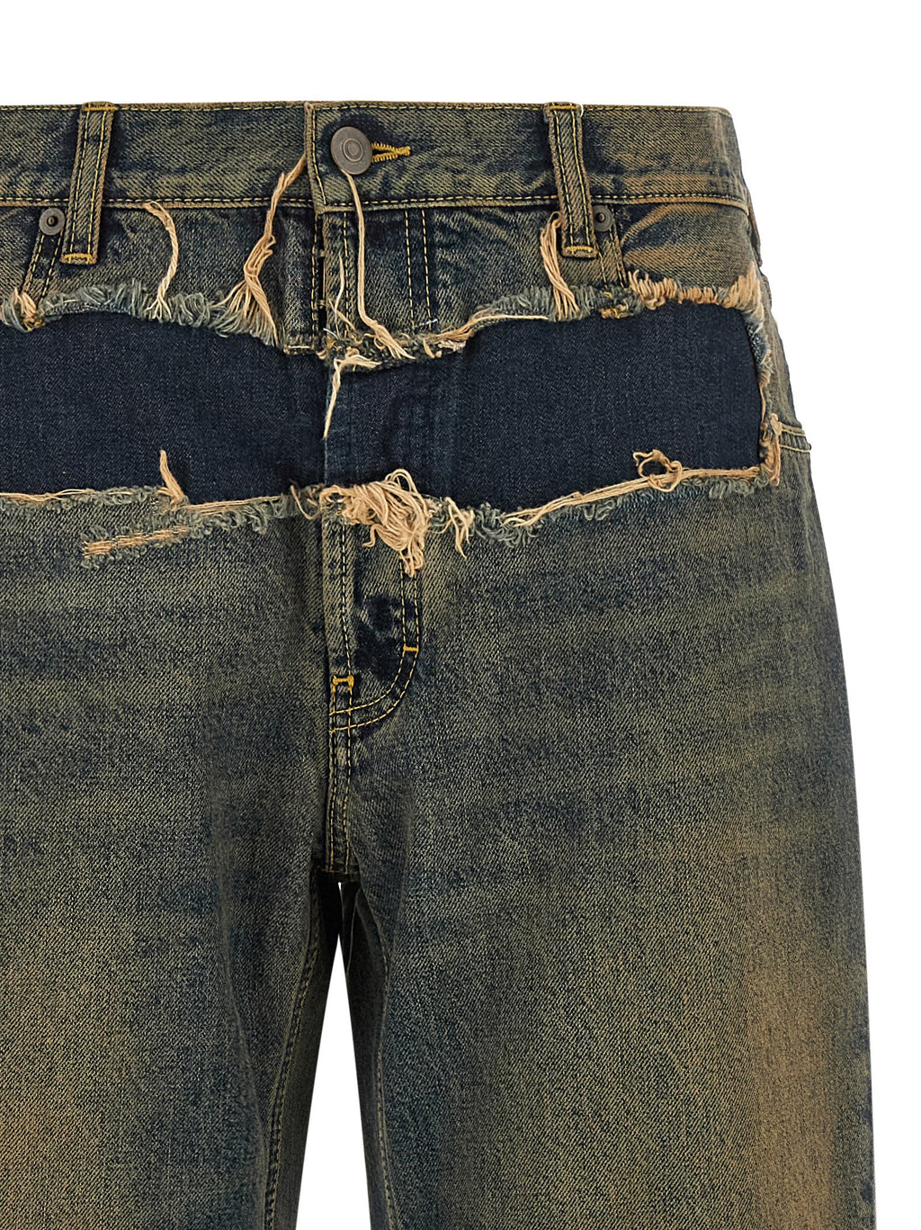 Maison Margiela Blue Cotton Straight-Leg Jeans