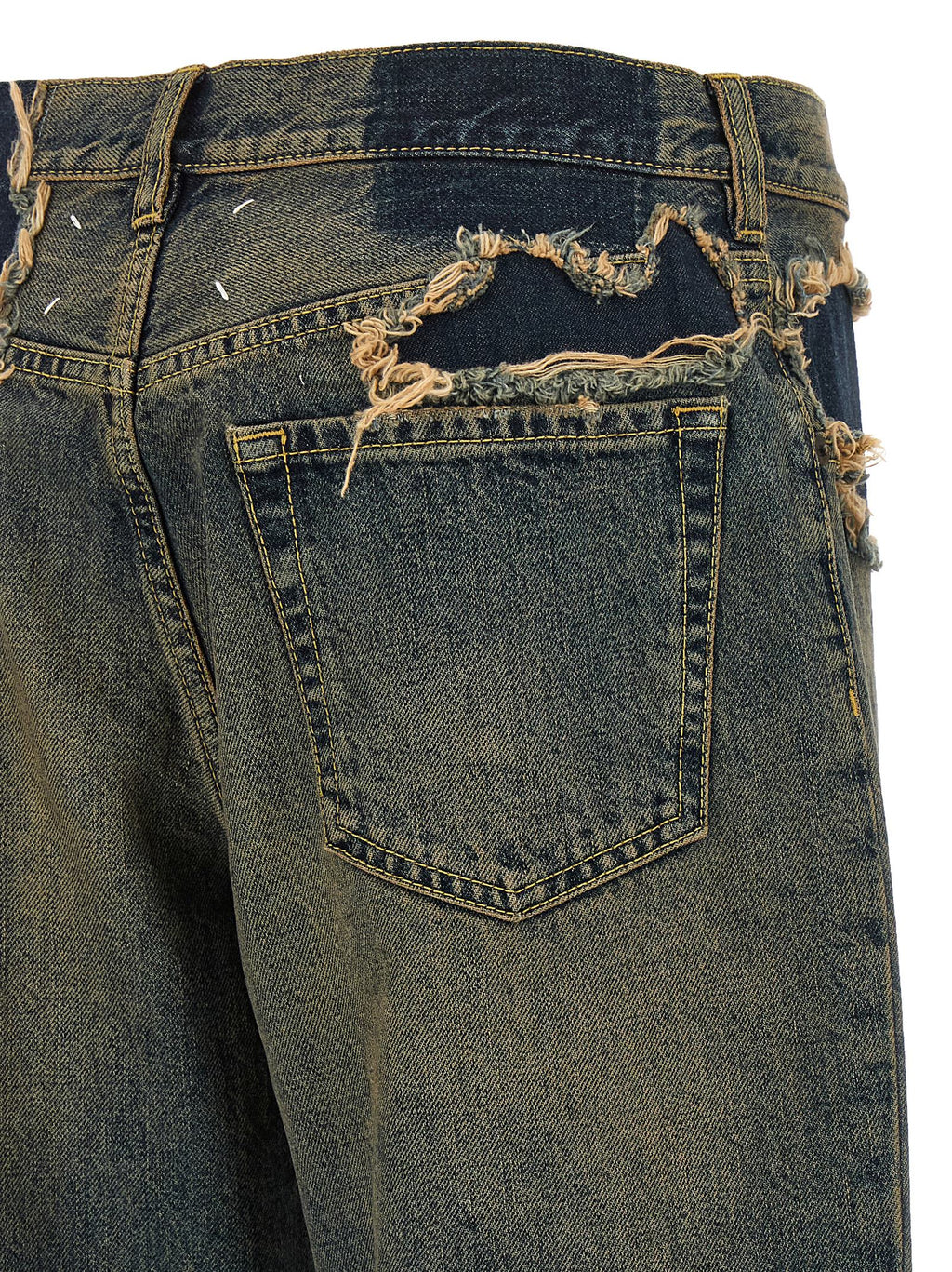 Maison Margiela Blue Cotton Straight-Leg Jeans