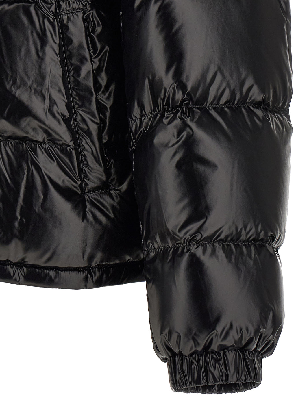 Versace Black Nylon Full-Length Jacket