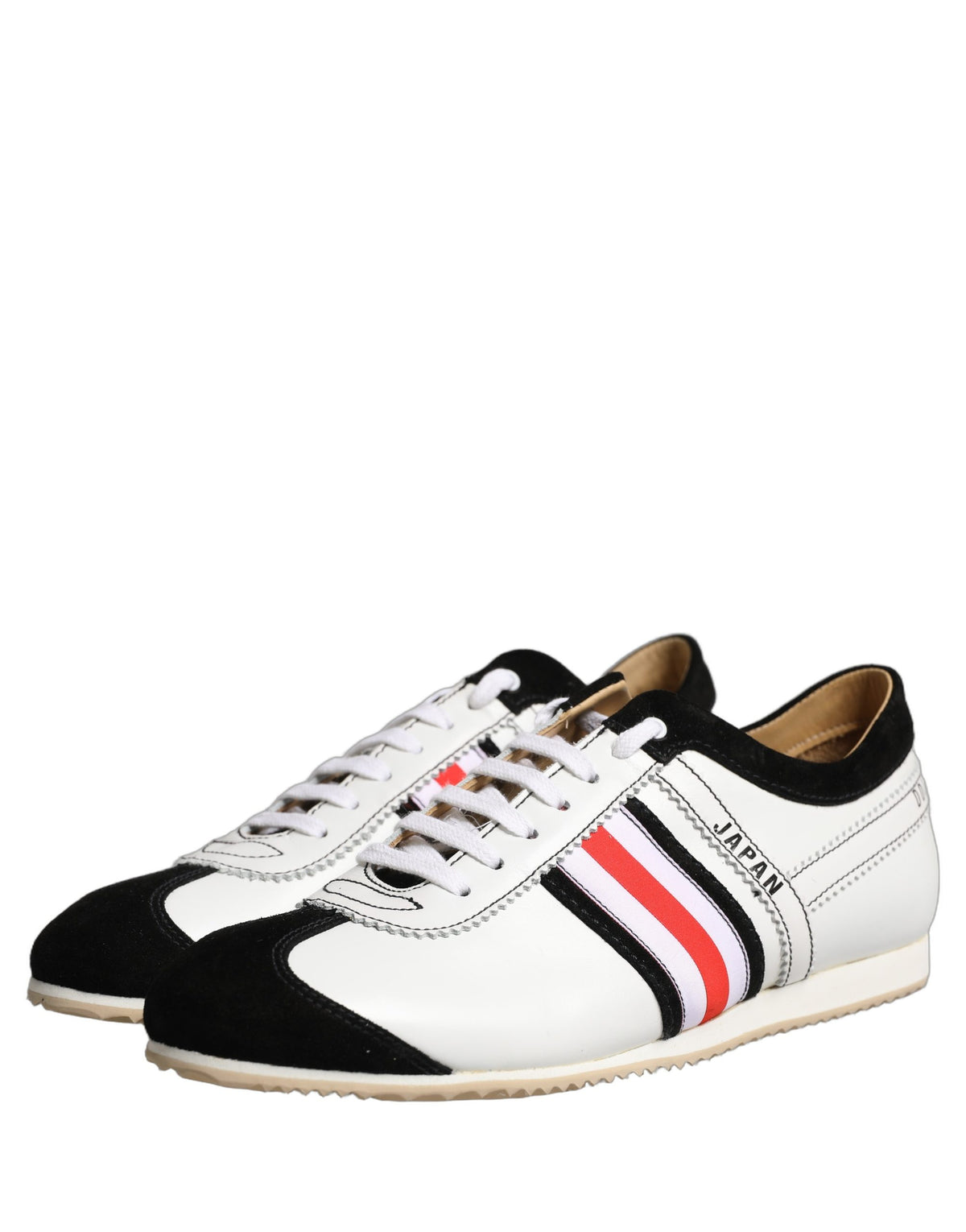 Dolce & Gabbana White Leather Japan Low Top Sneakers Shoes