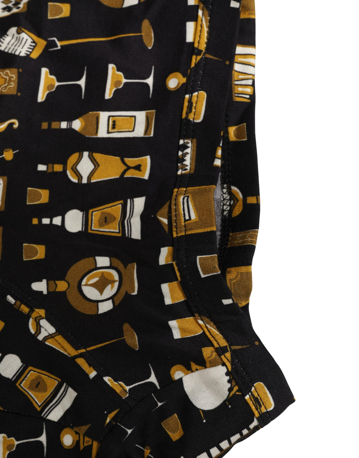 Dolce & Gabbana Black Cocktail Print Regular Boxer Underwear