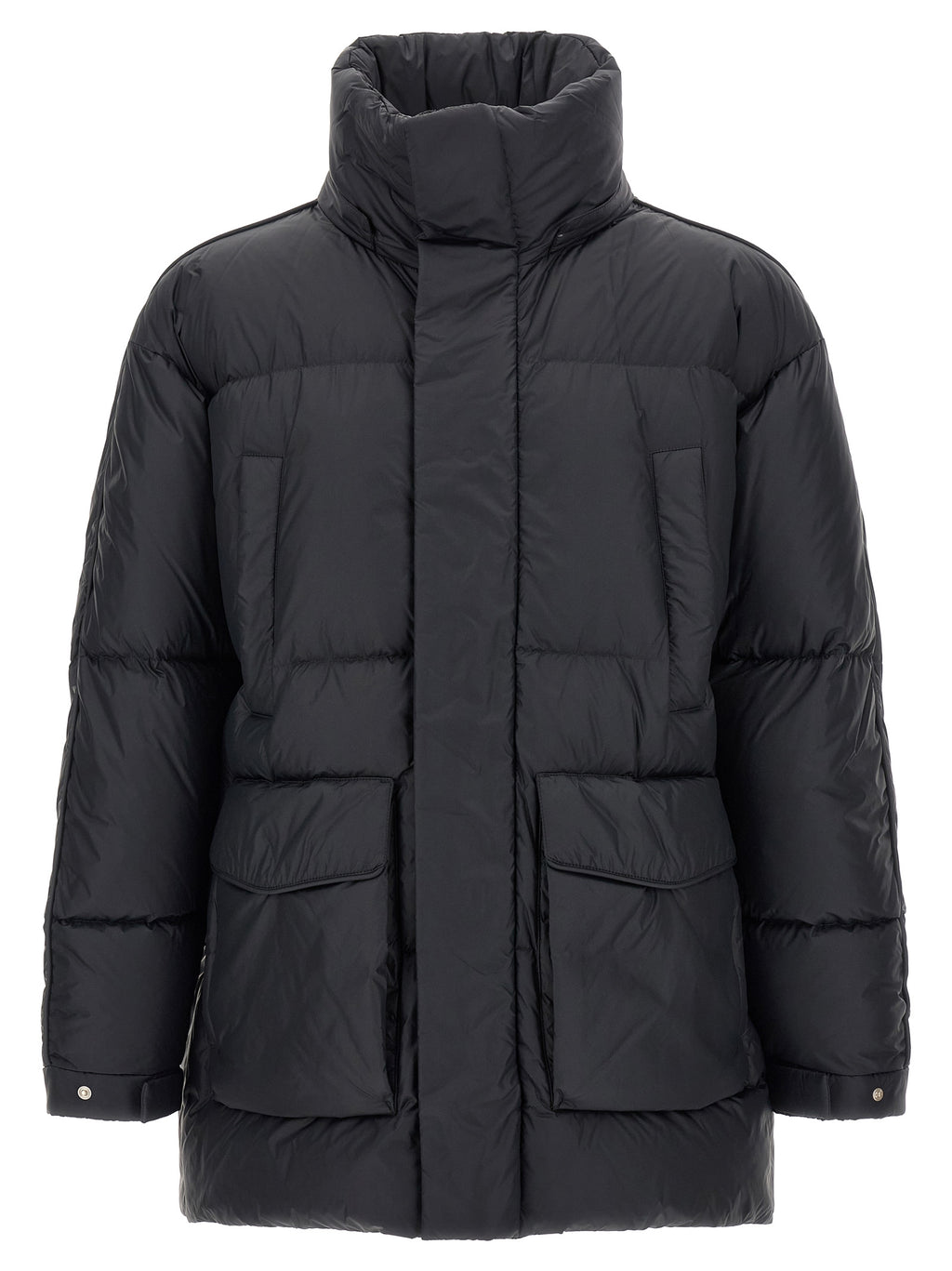 LAMINAR Black Polyamide Full-Length Jacket