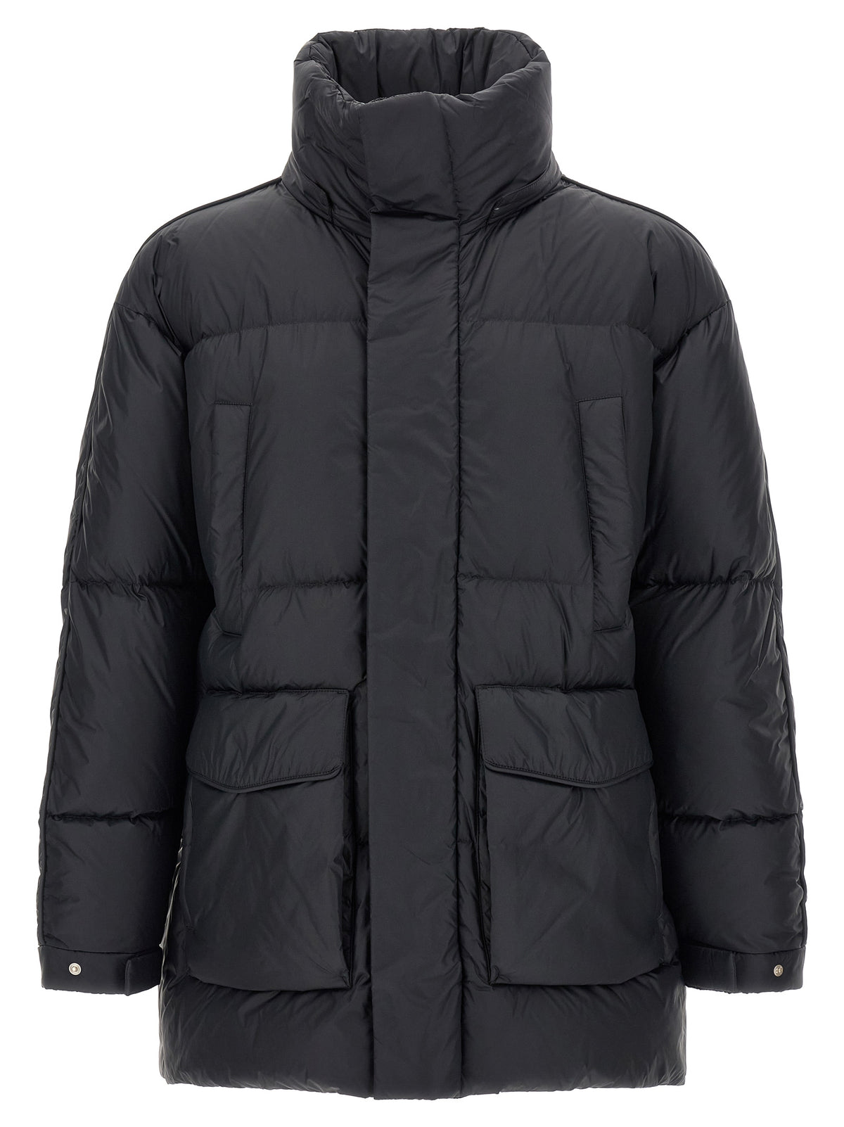 LAMINAR Black Polyamide Full-Length Jacket