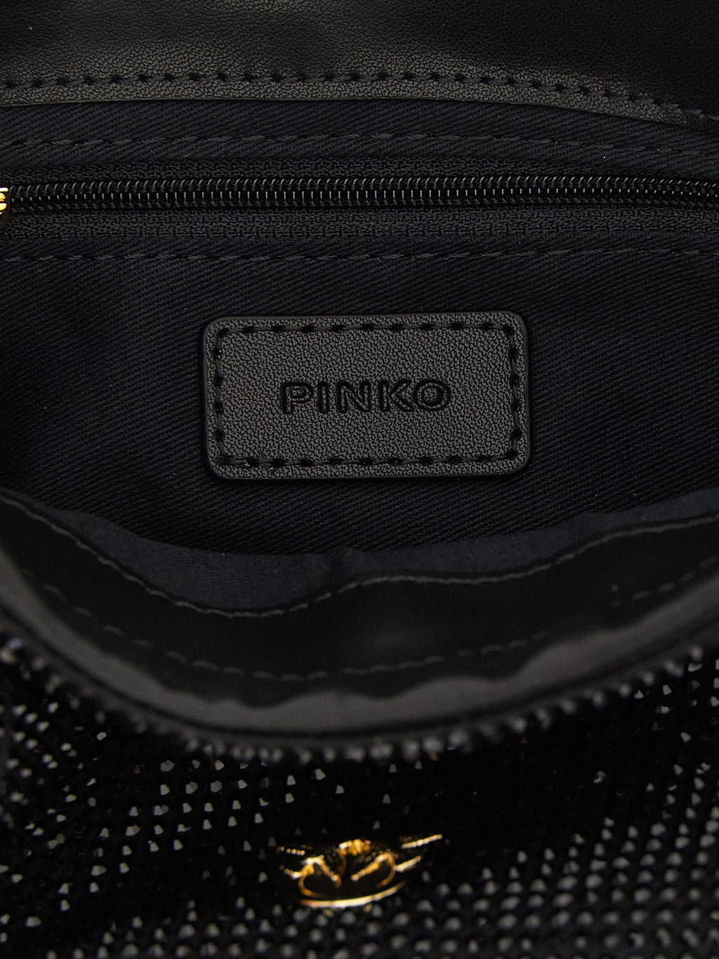 PINKO Black Polyethylene Clutch Bag