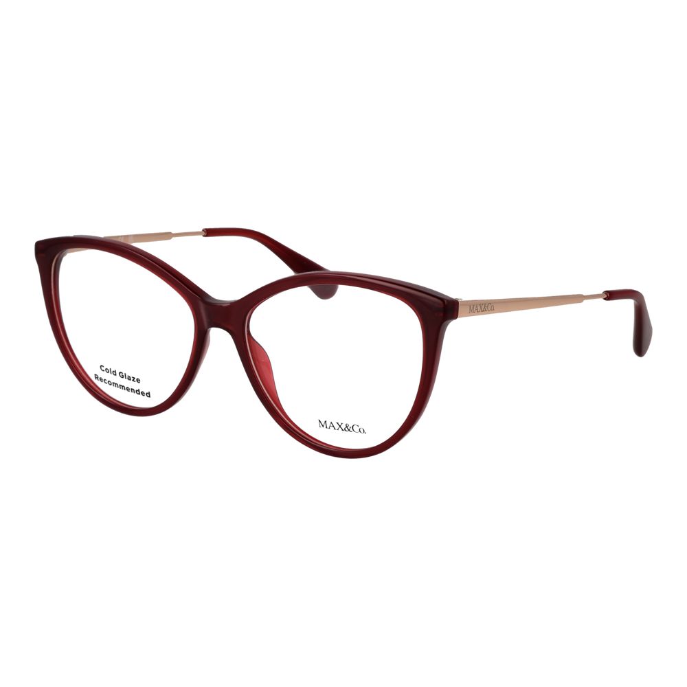 Max & Co Burgundy Stainless Steel Glasses (Frames)
