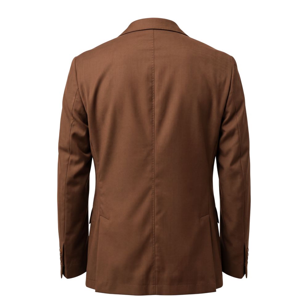 Roberto Pepe Luxury Brown Viscose Men's Jacket