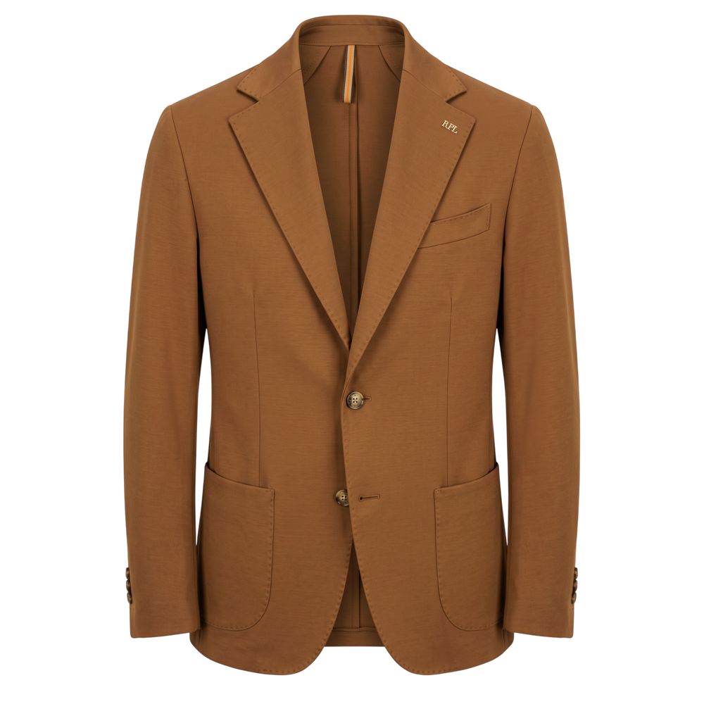 Roberto Pepe Luxury Brown Cotton Men Jacket