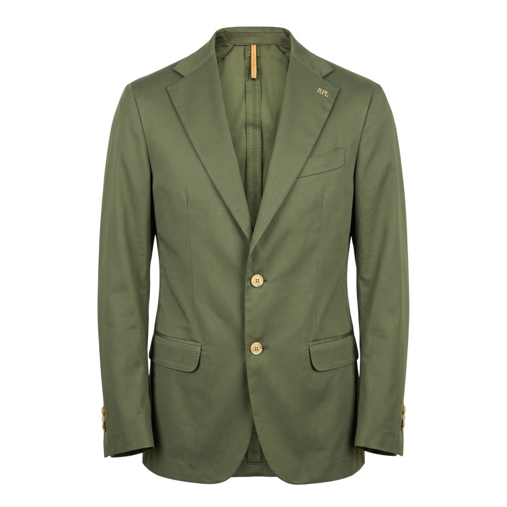 Roberto Pepe Luxury Green Cotton Men Jacket