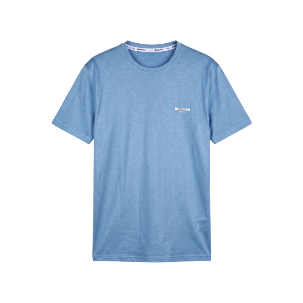 Baldinini Trend Light Blue Cotton Men T-Shirt