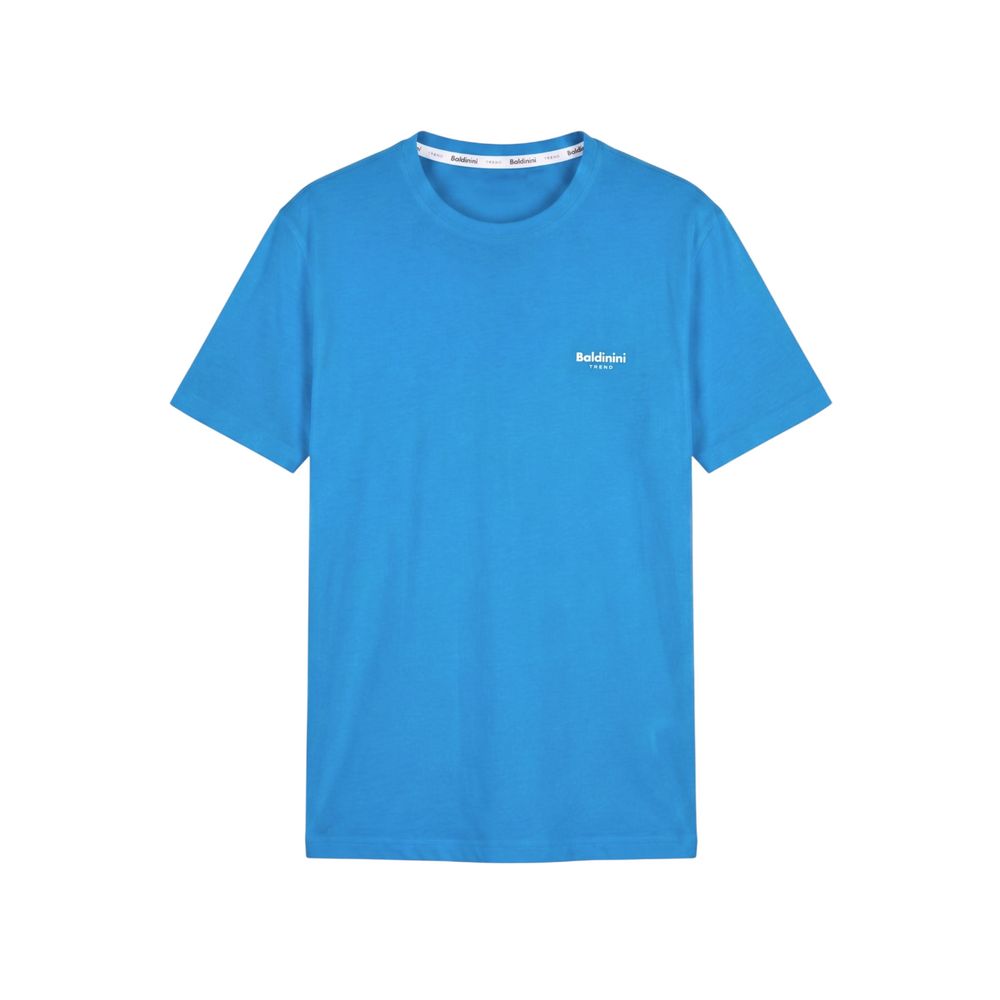 Baldinini Trend Light Blue Cotton Men T-shirt