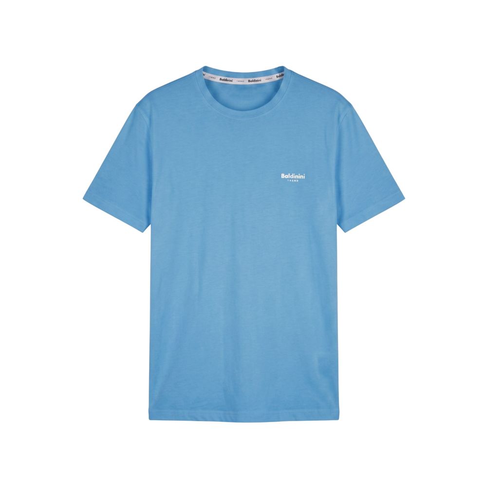 Baldinini Trend Light Blue Cotton Men T-Shirt