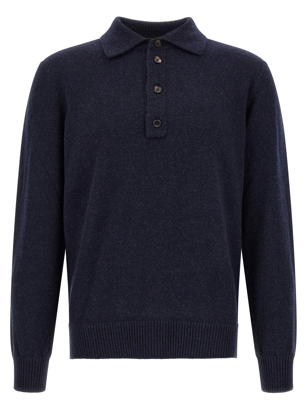 ZEGNA Blue Wool Polo Shirt