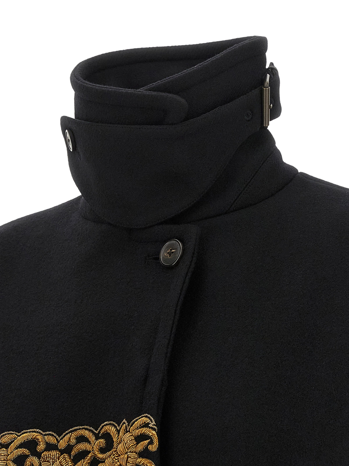 Dries Van Noten Black Wool Coat