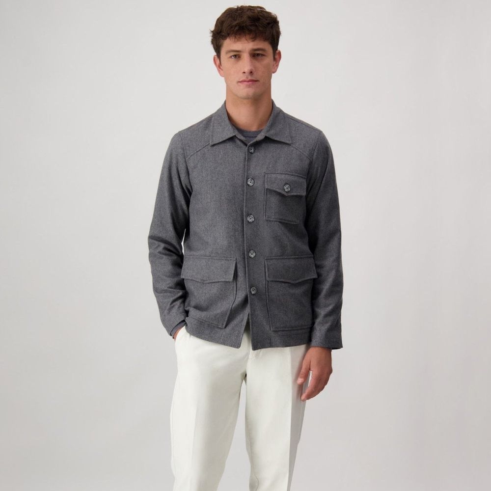 Autore Gray Cashmere Full-Length Jacket