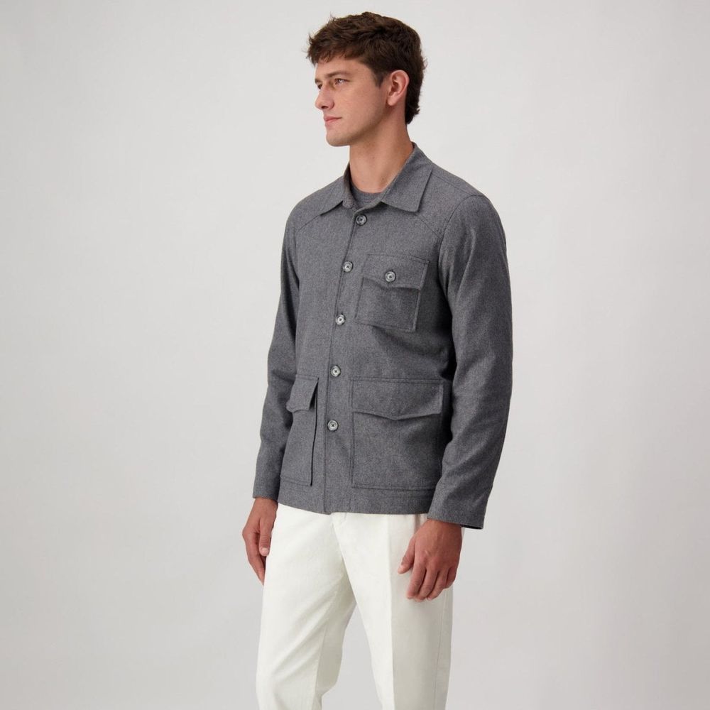 Autore Gray Cashmere Full-Length Jacket