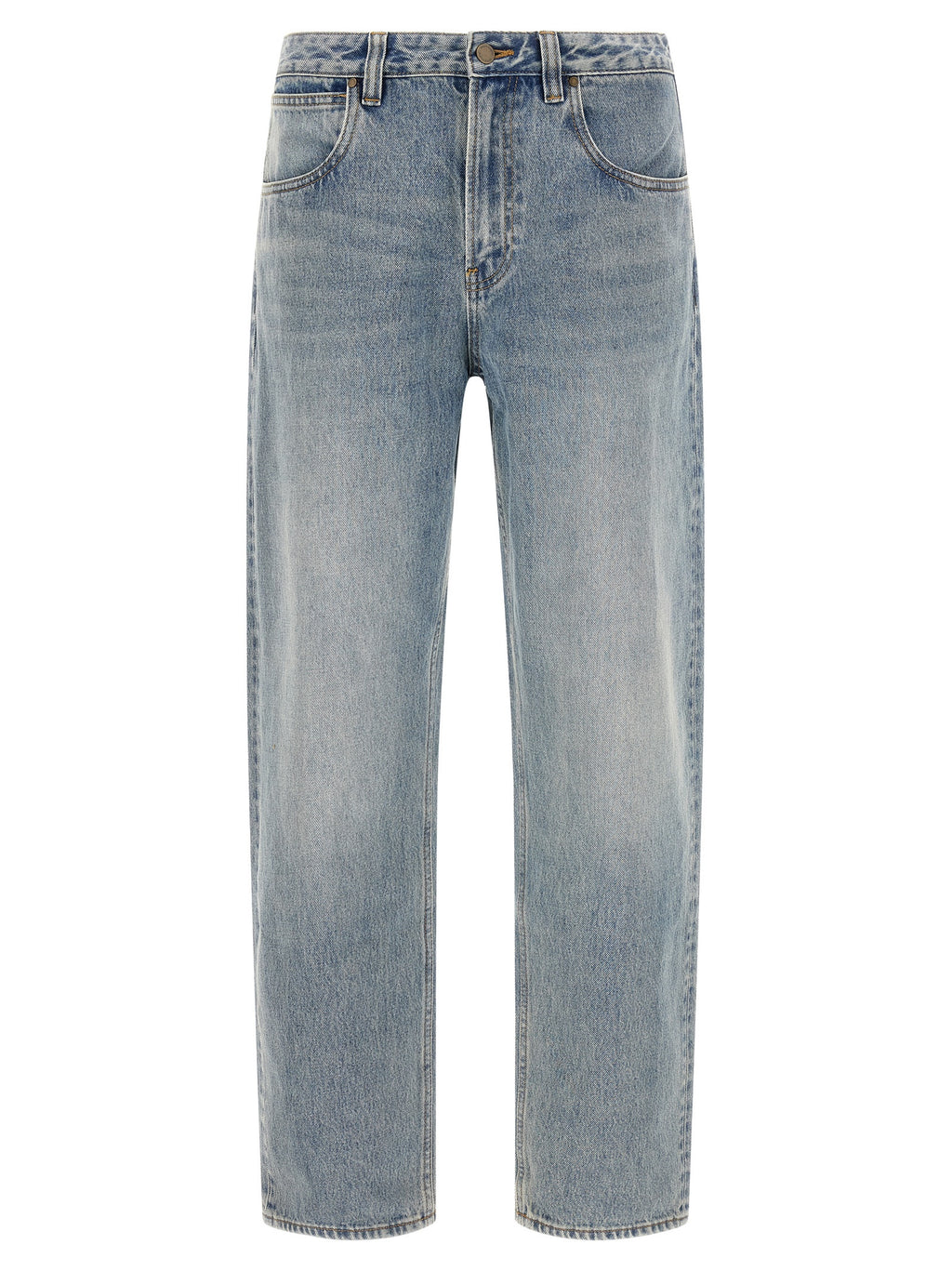 Entire Studios Blue Cotton Straight-Leg Jeans