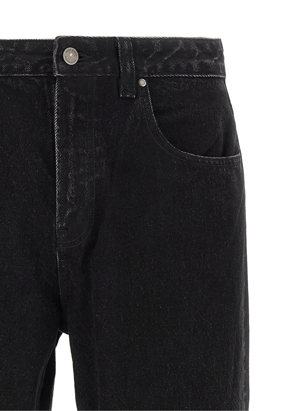 Entire Studios Black Cotton Straight-Leg Jeans