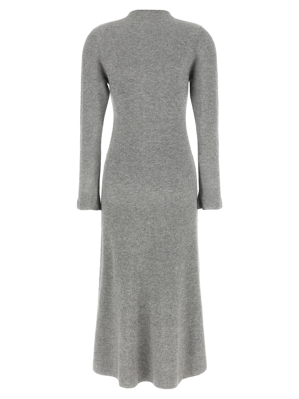 Fabiana Filippi Gray Virgin Wool Midi Dress
