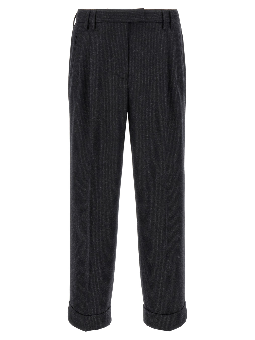 Alberto Biani Gray Wool Casual Pants