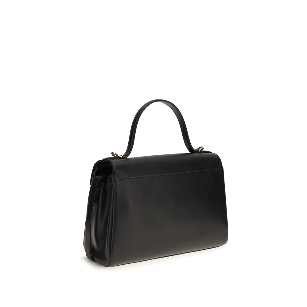 Savette Black Calf Leather Bos Taurus Shoulder Bag