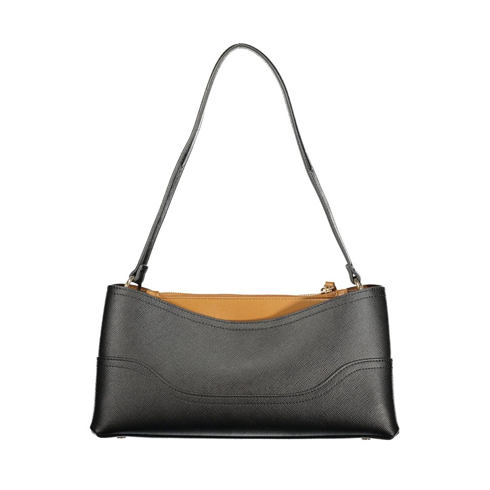 Twinset Nero Polyurethane Women Bag with Compartments and Central Pocket