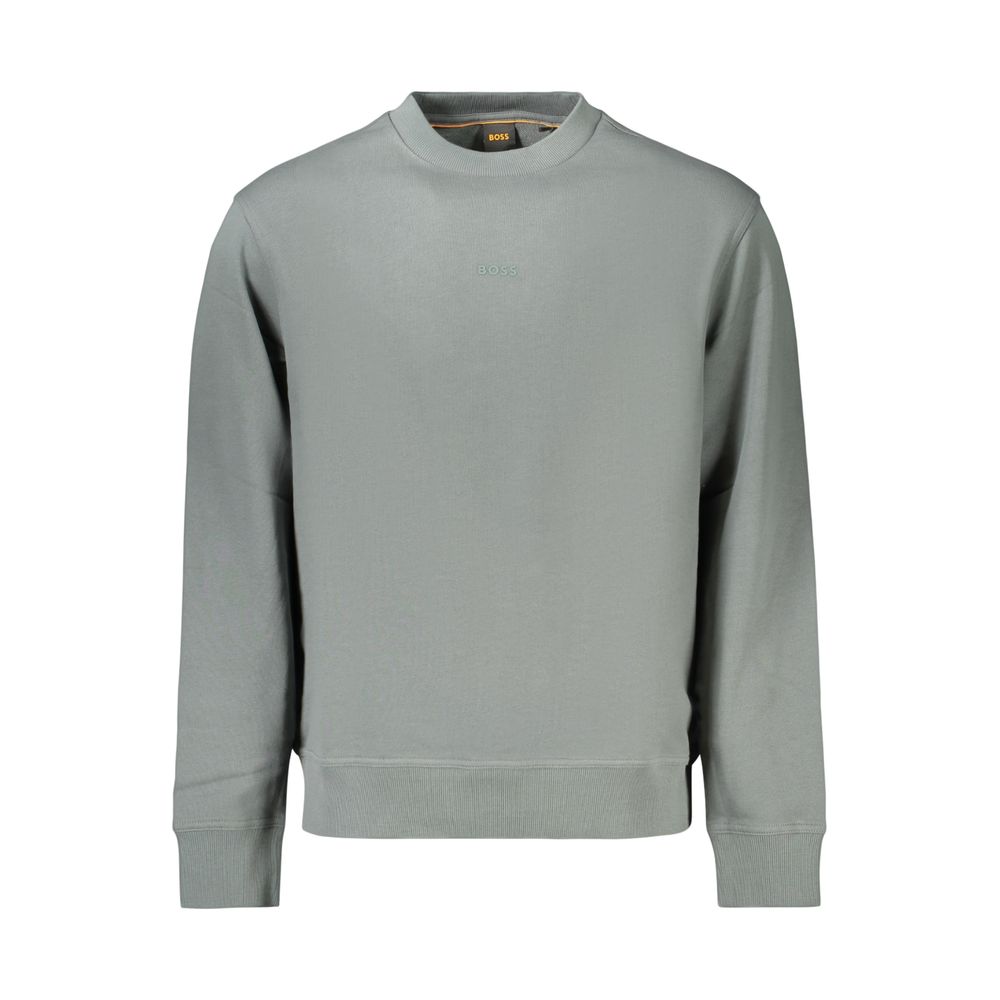 Hugo Boss Green Cotton Sweatshirt