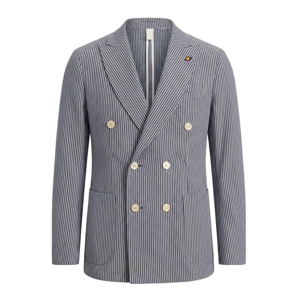Roberto Pepe Luxury Blue Cotton Men Jacket