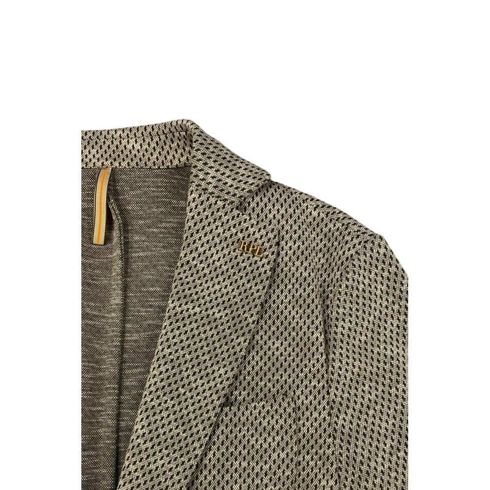 Roberto Pepe Luxury Beige Cotton Men Jacket