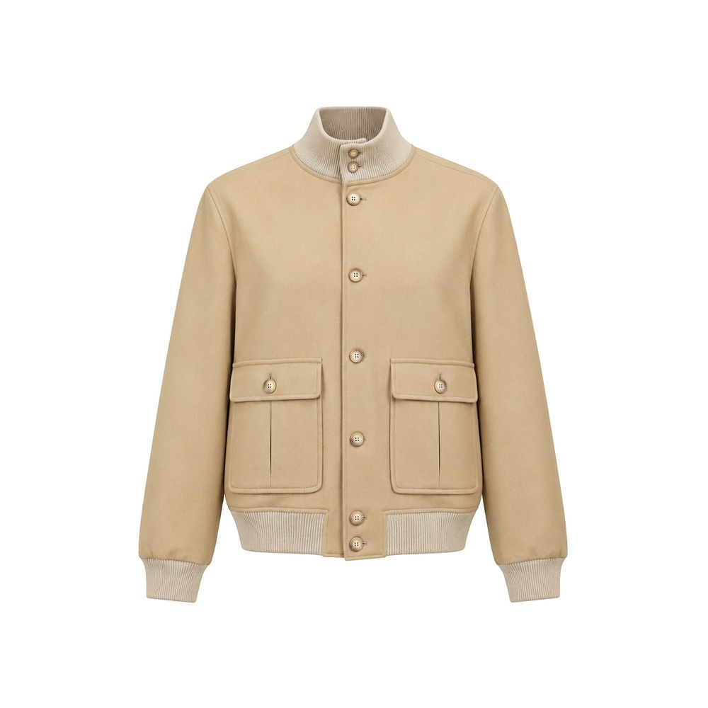 Autore Beige Virgin Wool Bomber