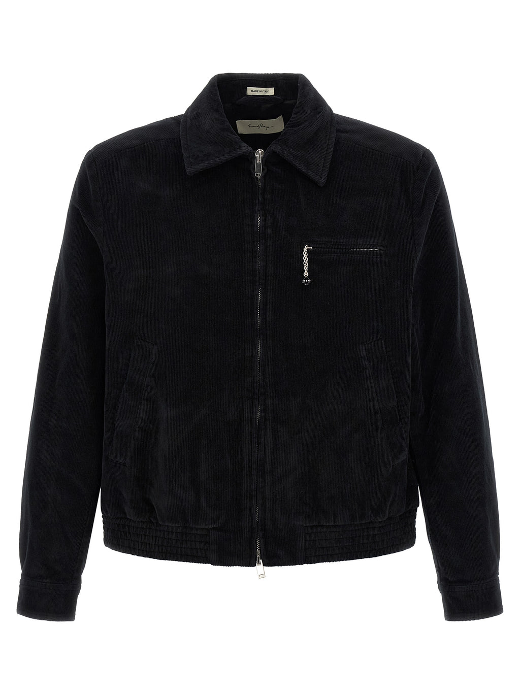SECOND/LAYER Black Cotton Full-Length Jacket