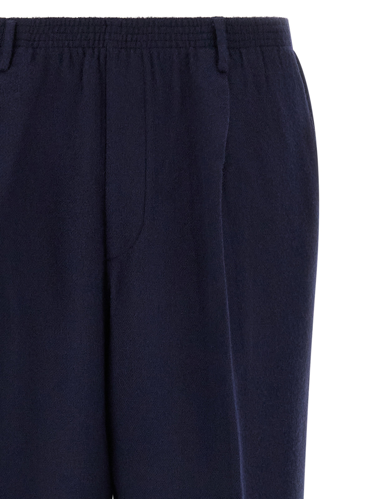 CELLAR DOOR Blue Virgin Wool Casual Pants