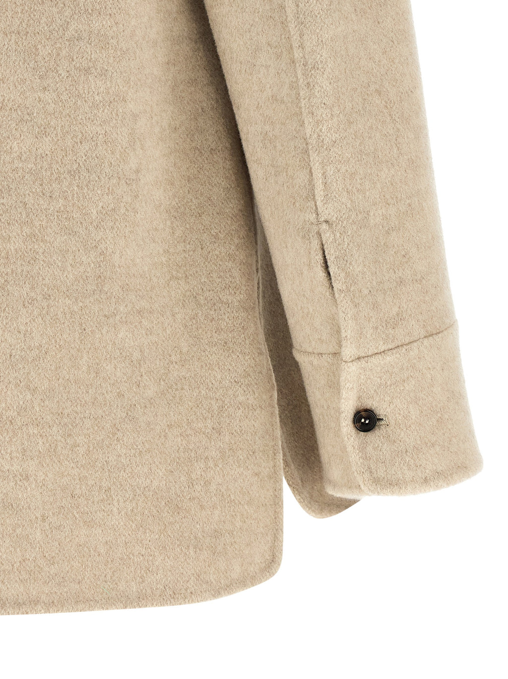 'S Max Mara Beige Virgin Wool Shell Jacket